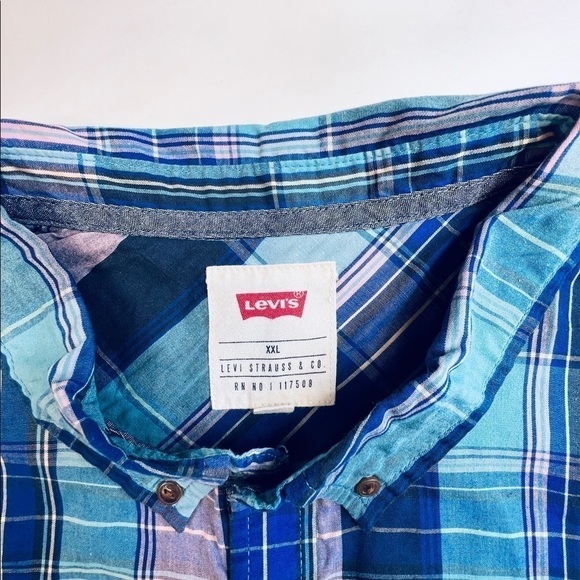 LEVIS Size XXL CASUAL BUTTON DOWN SHORT SLEEVE - Picture 4 of 5